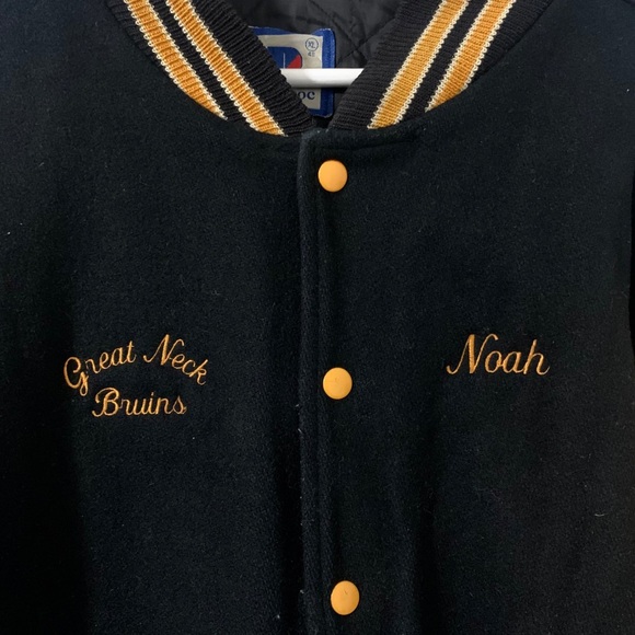 VINTAGE 80’s GREAT NECK HOCKET VARSITY JACKET - Picture 2 of 3